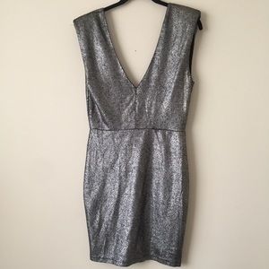 ASOS Signature 8 silver metallic dress